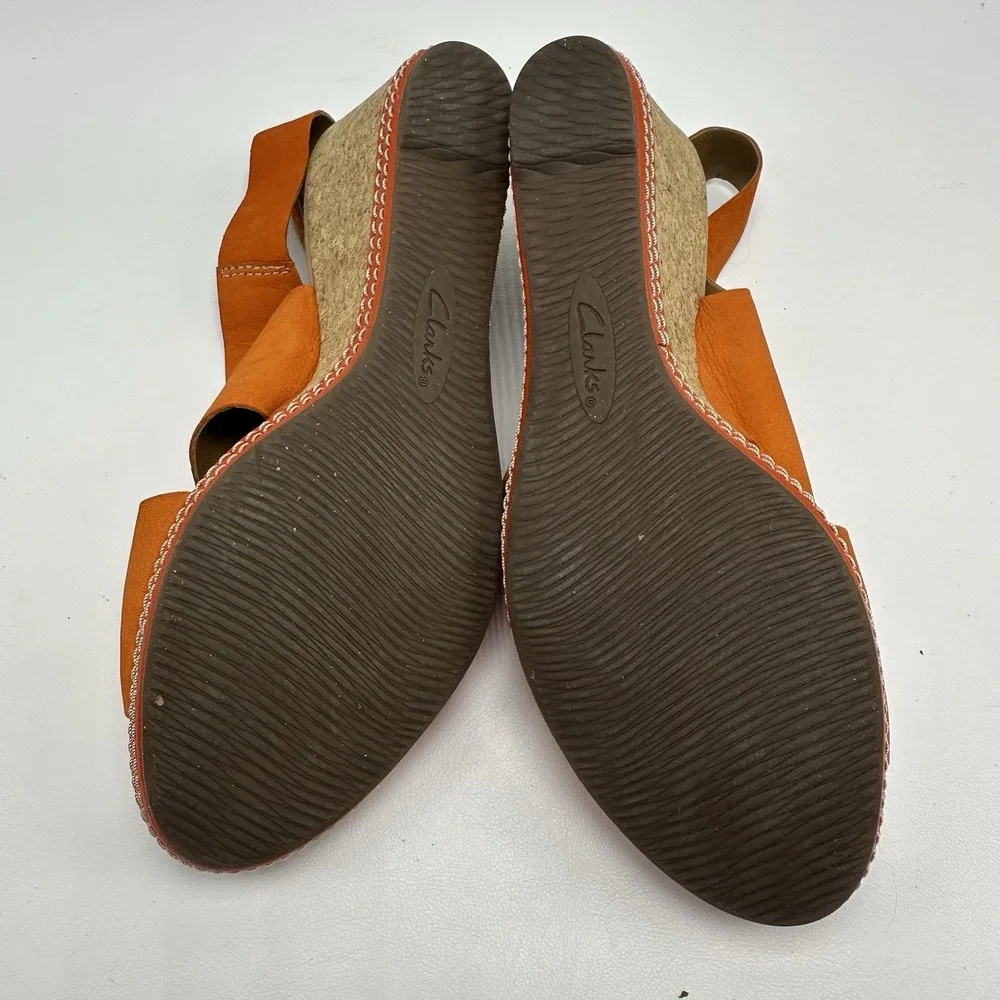 Clarks Orange Wedge Sandals